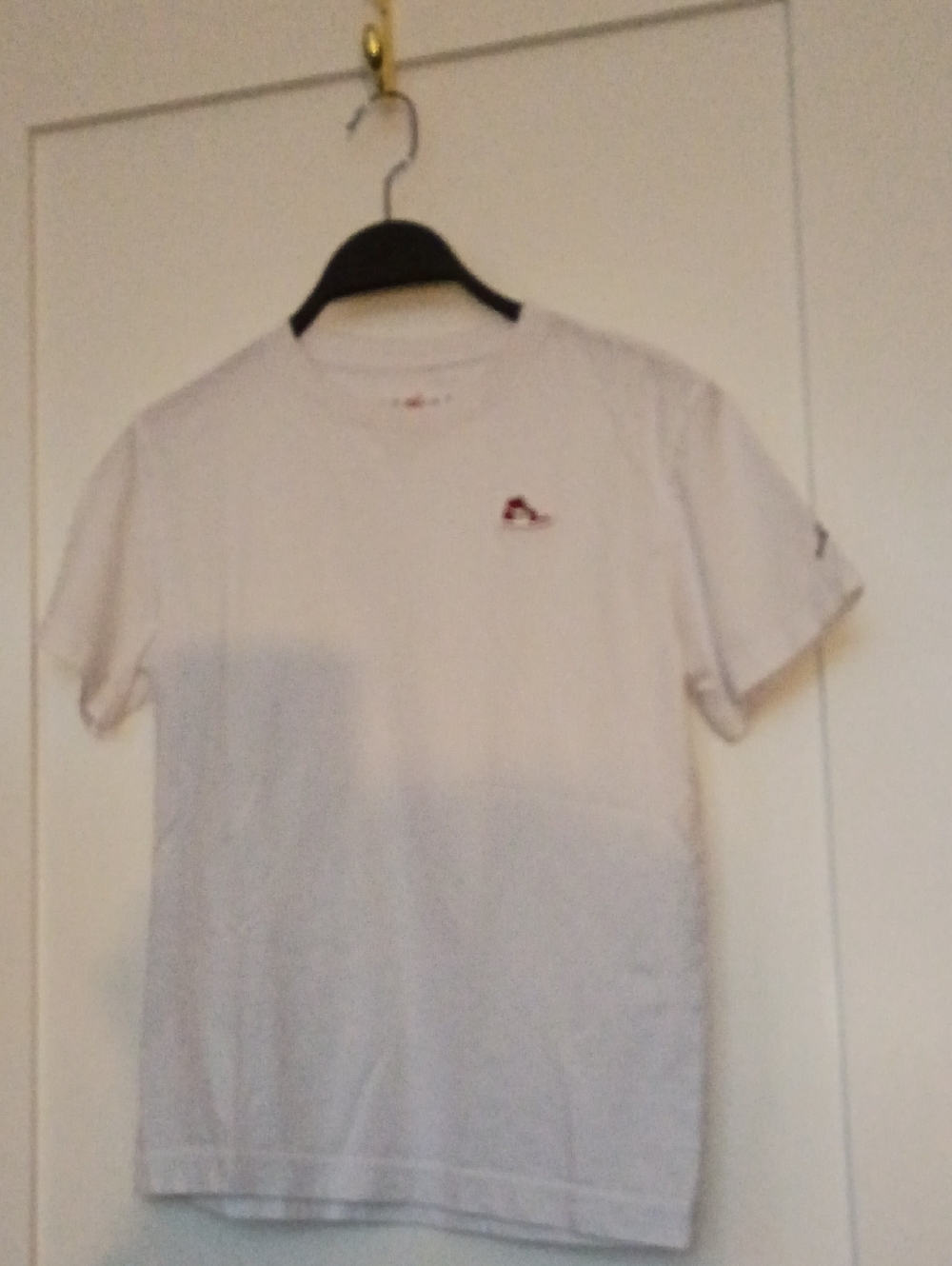 Jordan White T‑Shirt with Red Jumpman